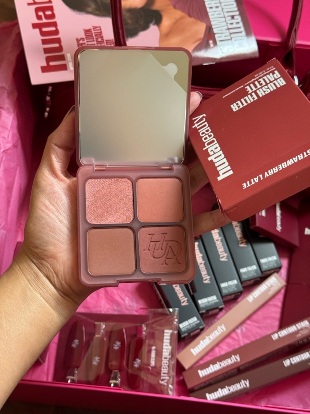 HUDA BEAUTY STRAWBERRY COLLECTION• ALL PRODUCTS ARE BRANDNEW CHECK PHOTOS - Picture 15 of 17